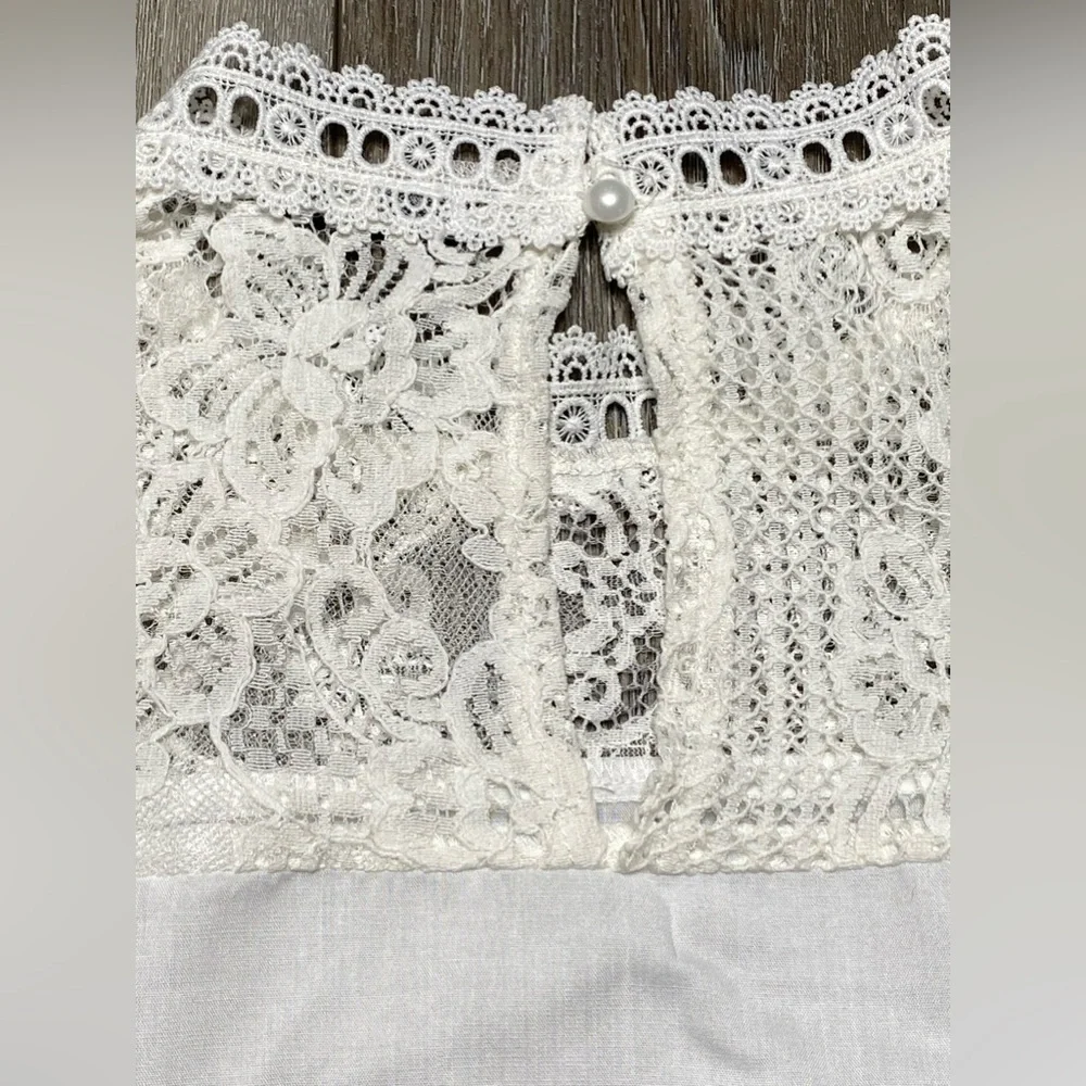 Shein White Blouse Size Large - Picture 13 of 16